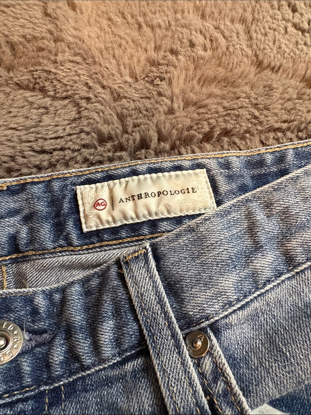 Ag Adriano Goldschmied Anthropologie Straight Leg Distressed Jeans Size 29 - Picture 3 of 6